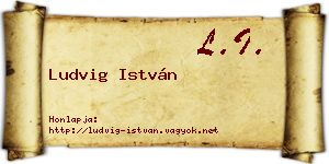 Ludvig István névjegykártya
